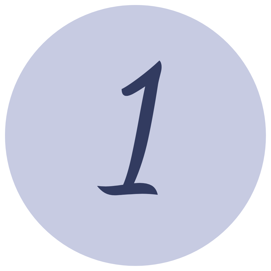lavender number icon 1