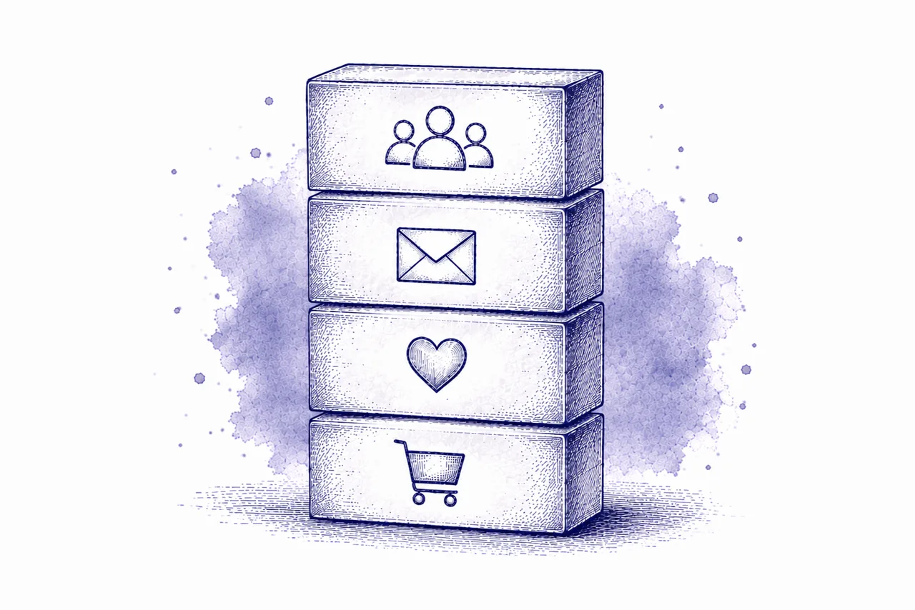 Watercolor illustration: building a sales funnel step by step