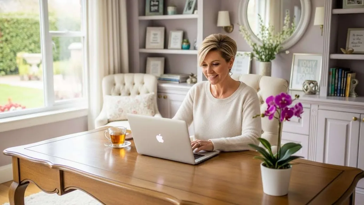 life coach working in her home office, how to get clients without social media
