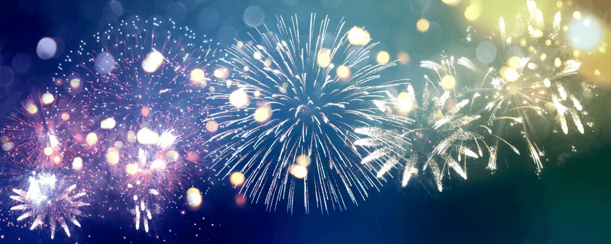 fireworks in the sky representing wowing your clients with your client onboarding system