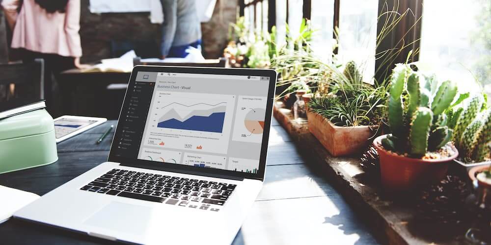 SEO Chart on Laptop - tracking your marketing metrics and analytics