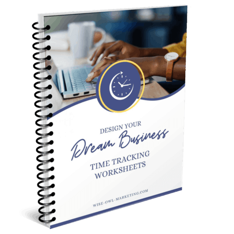 mockup of spiral bound booklet for Time Tracker