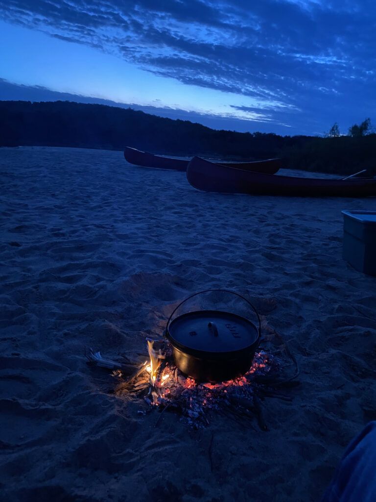 Camping on an island in the Wisconsin River