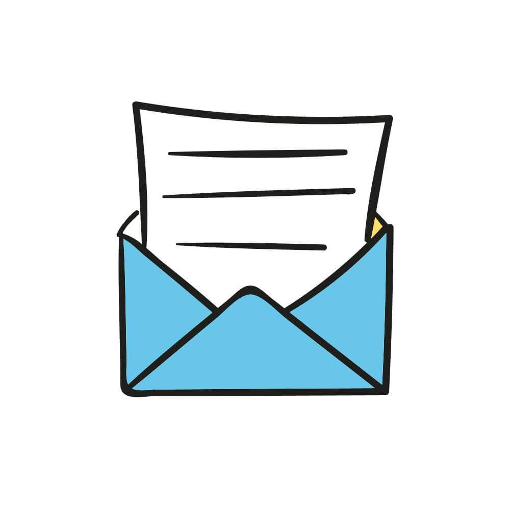 icon envelope - represents growing your email list with leads and clients