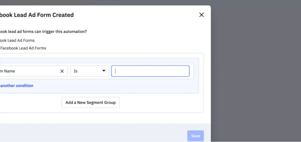 Step 25: screenshot of how to connect ActiveCampaign and Facebook Lead Ad Forms