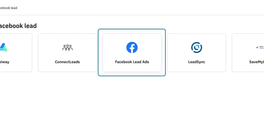 Step 3: screenshot of how to connect ActiveCampaign and Facebook Lead Ad Forms