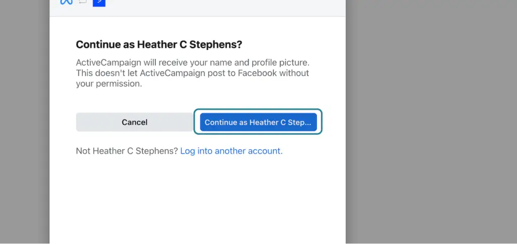 Step 6: screenshot of how to connect ActiveCampaign and Facebook Lead Ad Forms