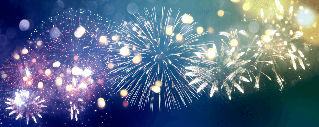 fireworks in the sky representing wowing your clients with your client onboarding system