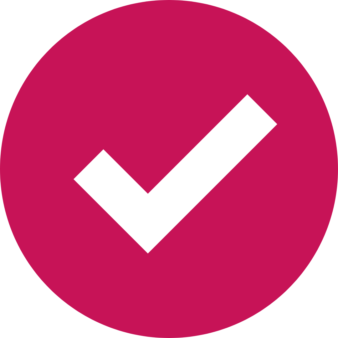red checkmark icon