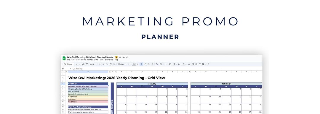 marketing promo planner screenshot