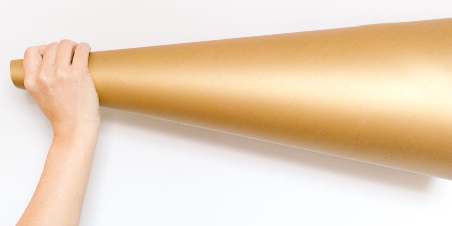 person holding gold megaphone for blog post "5 Reasons Why Entrepreneurs Struggle with Attracting Clients"