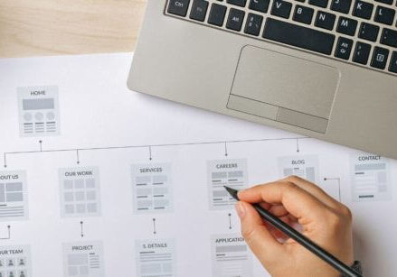 website redesign - person drawing a sitemap