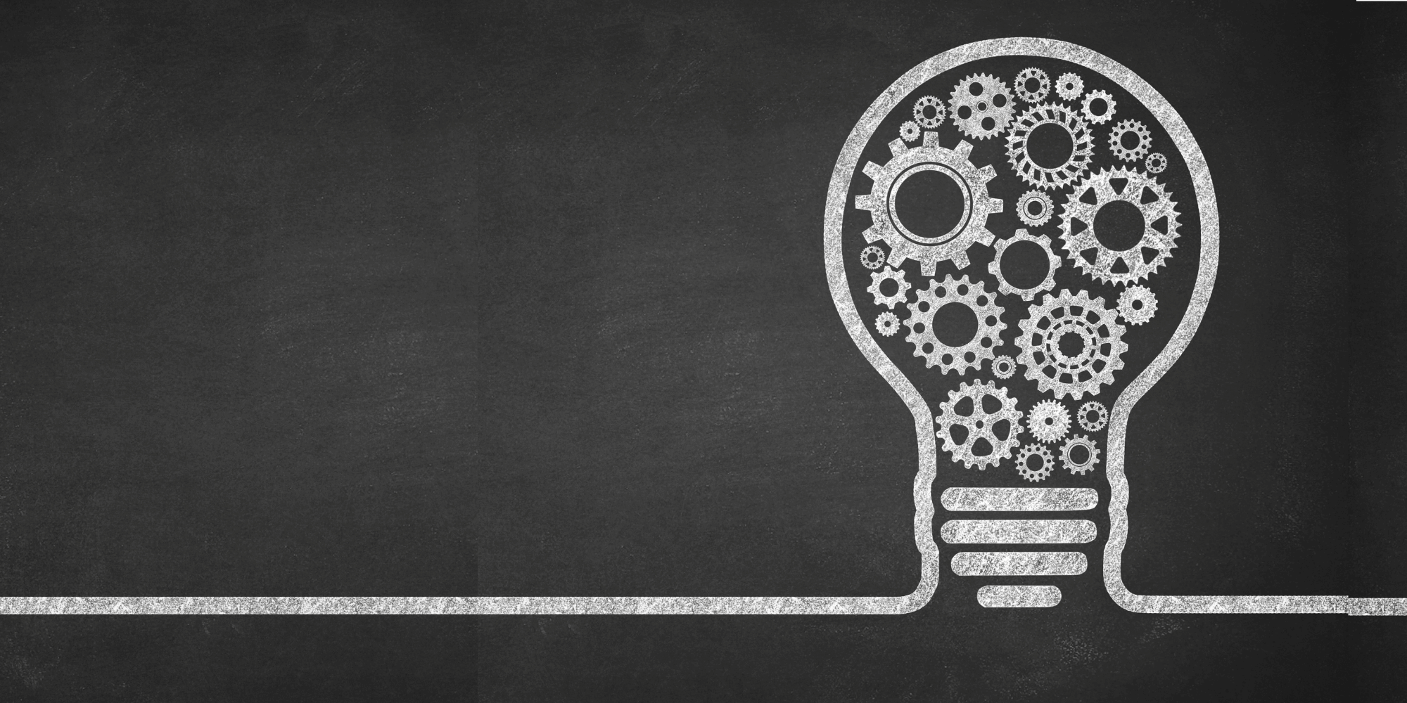 endless blog post ideas - lightbulb with gears inside