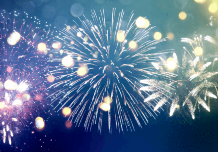 fireworks in the sky representing wowing your clients with your client onboarding system