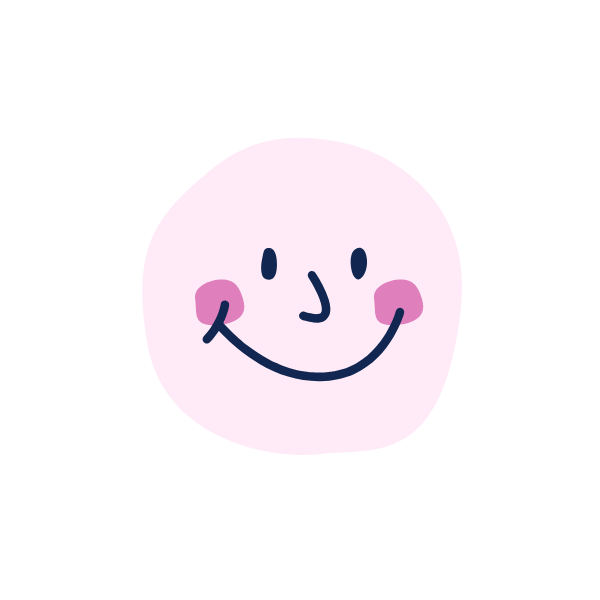 icon happy face smiling pink